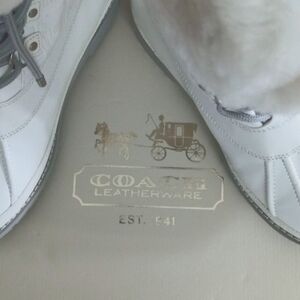 NEW..Coach White Leather Footwear